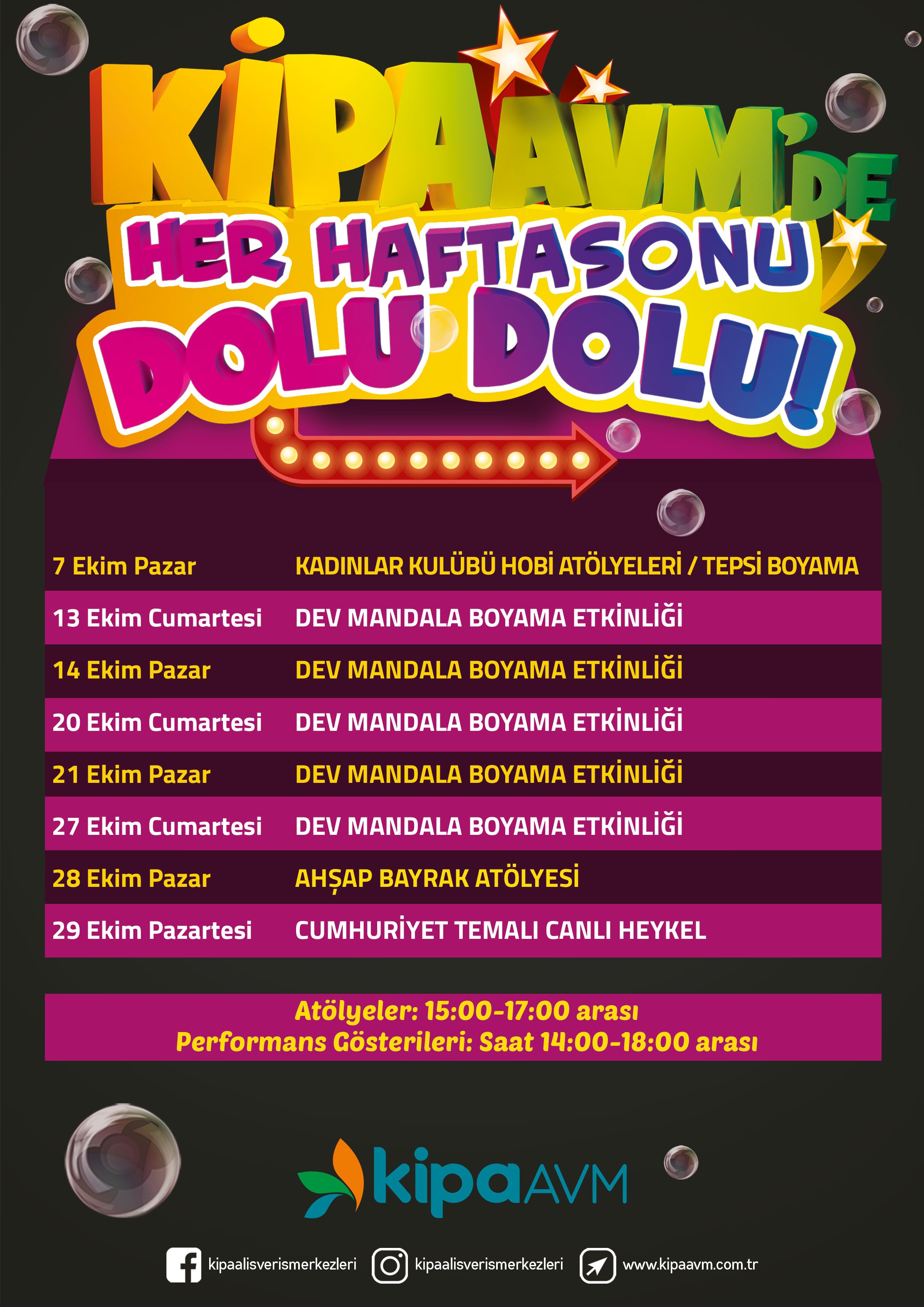 Kipa AVM&rsquo;de Her Hafta Sonu Dolu Dolu!