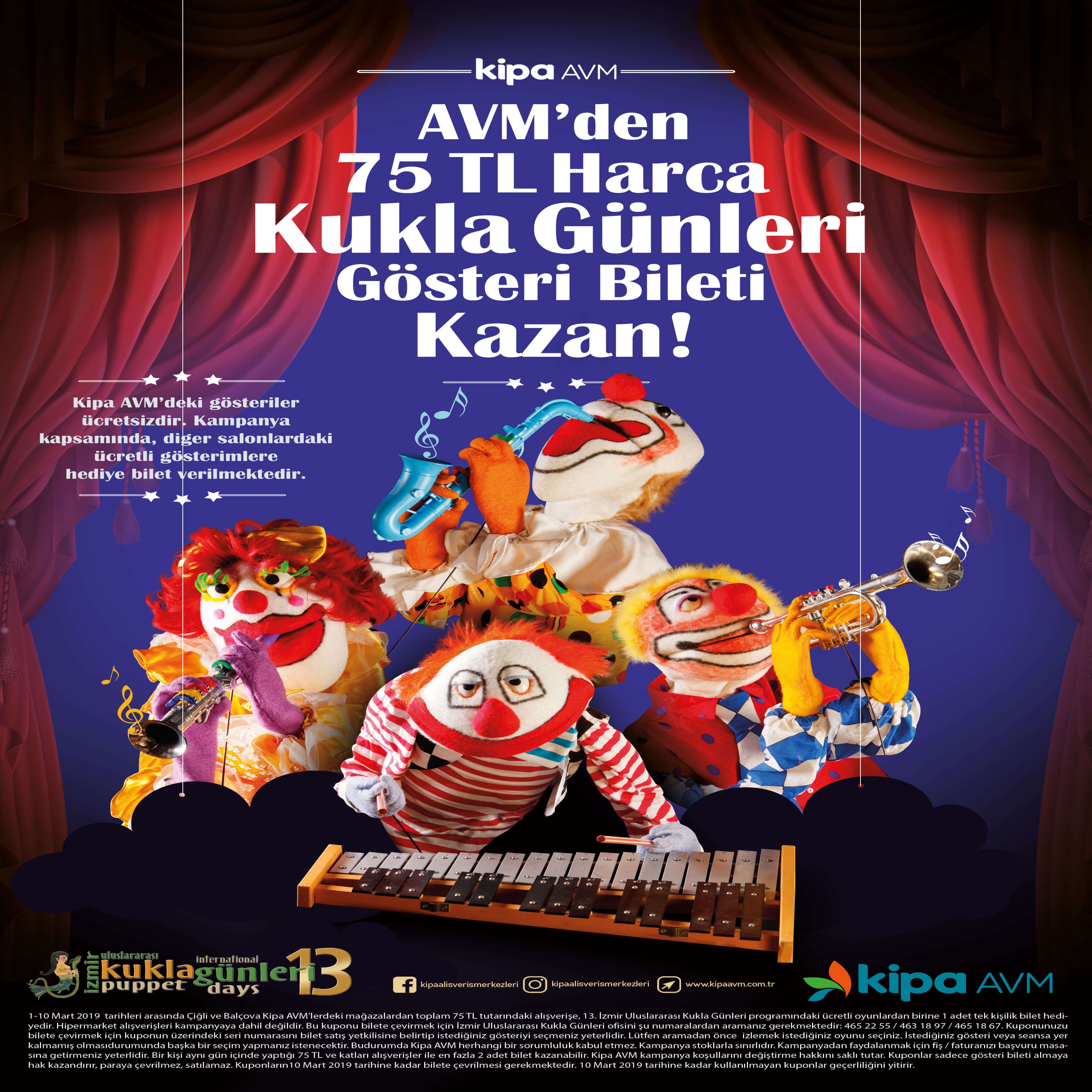 Kukla G&uuml;nleri G&ouml;steri Bileti Kazanma Fırsatı Kipa AVM&rsquo;de!