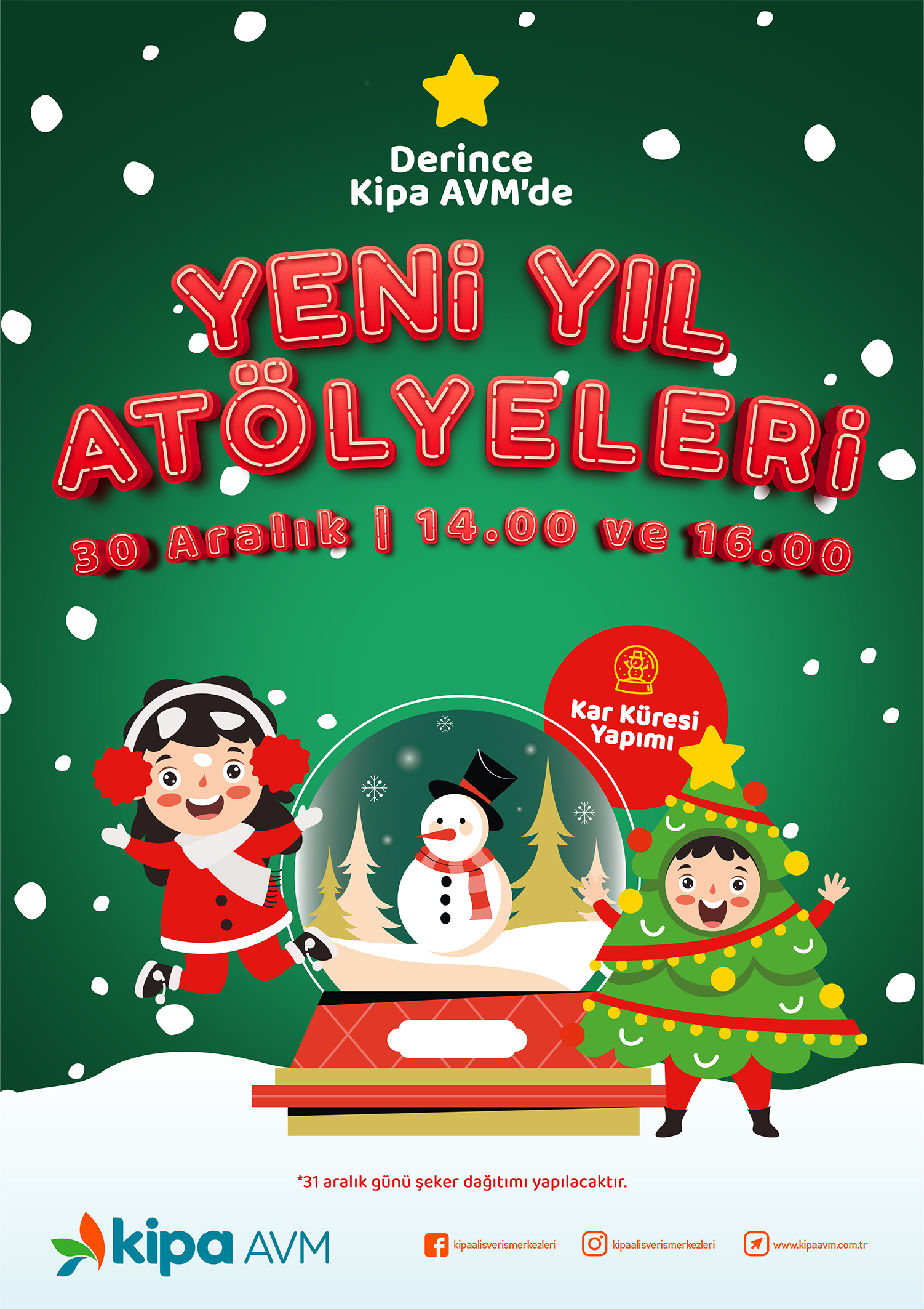 Derince Kipa AVM'de Yeni Yıl At&ouml;lyeleri!