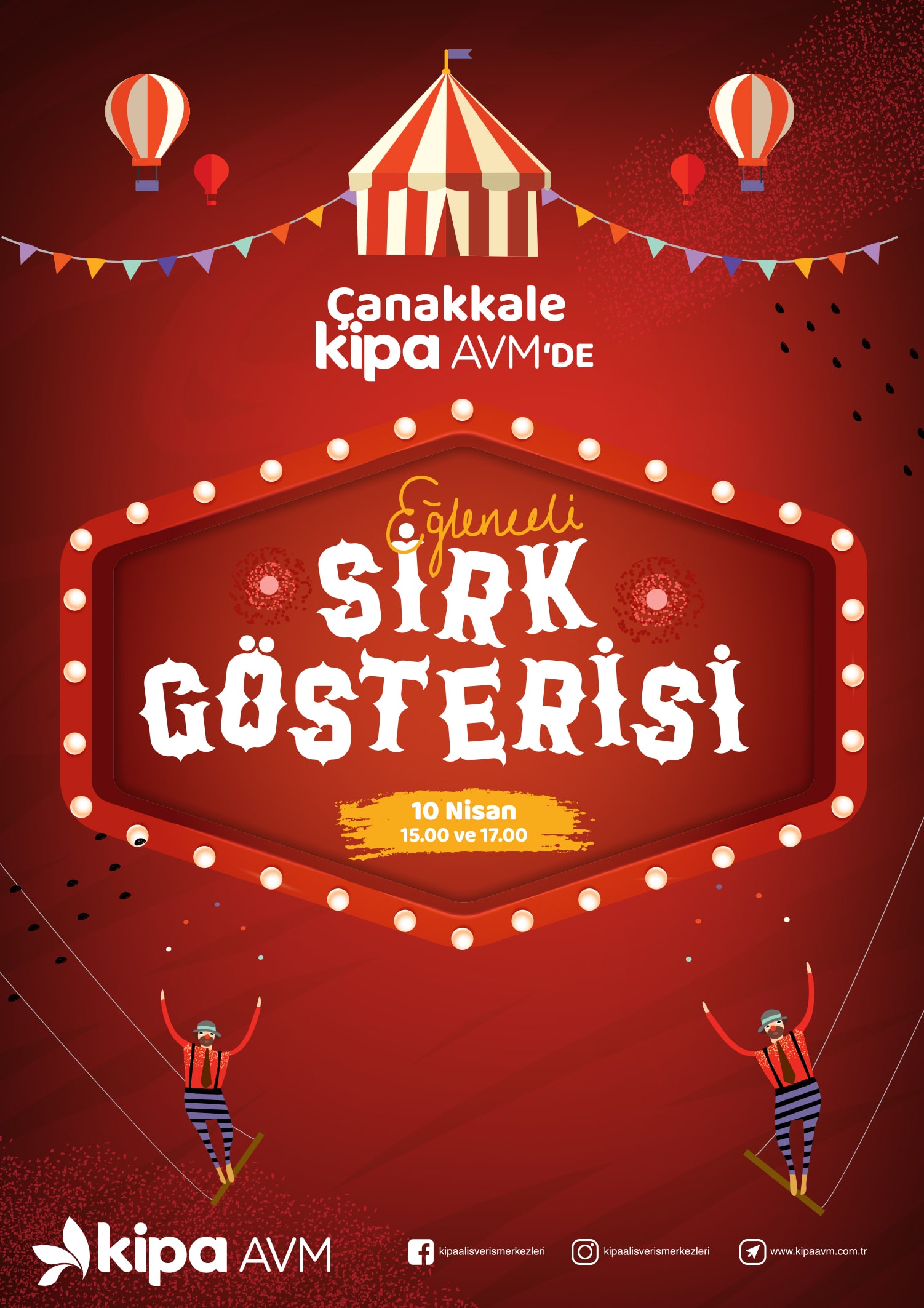 Eğlenceli Sirk G&ouml;sterisi &Ccedil;anakkale Kipa AVM'de!