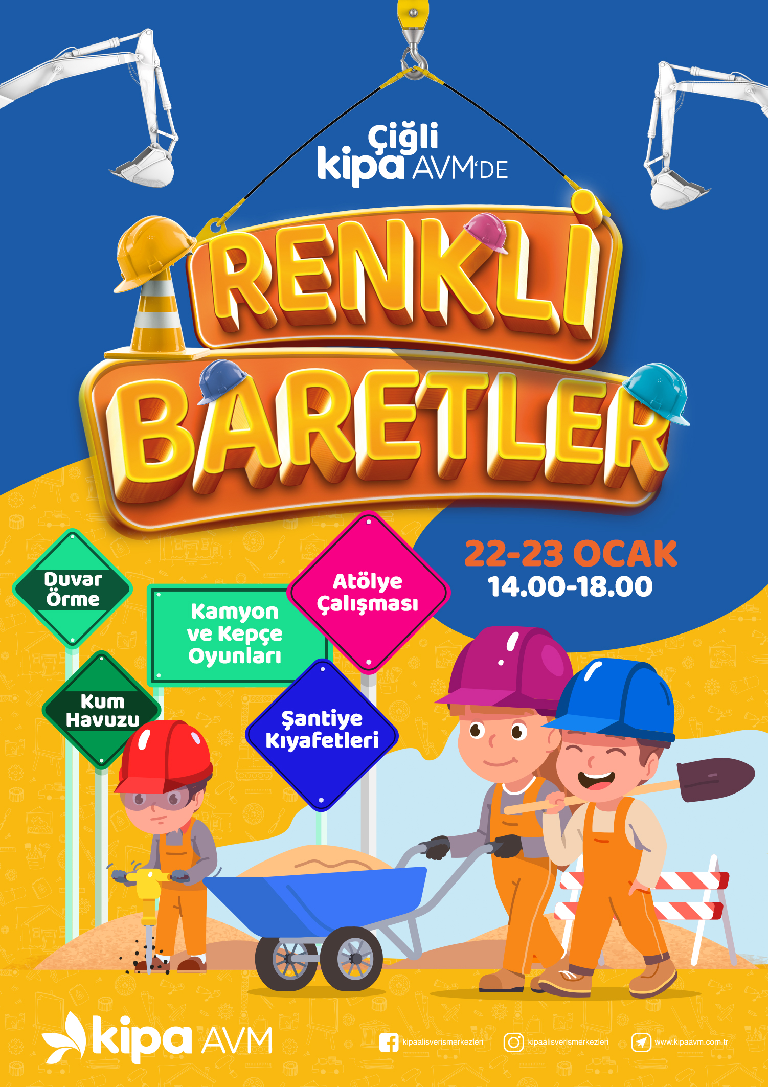 &Ccedil;iğli Kipa AVM'de Renkli Baretler Etkinliği!
