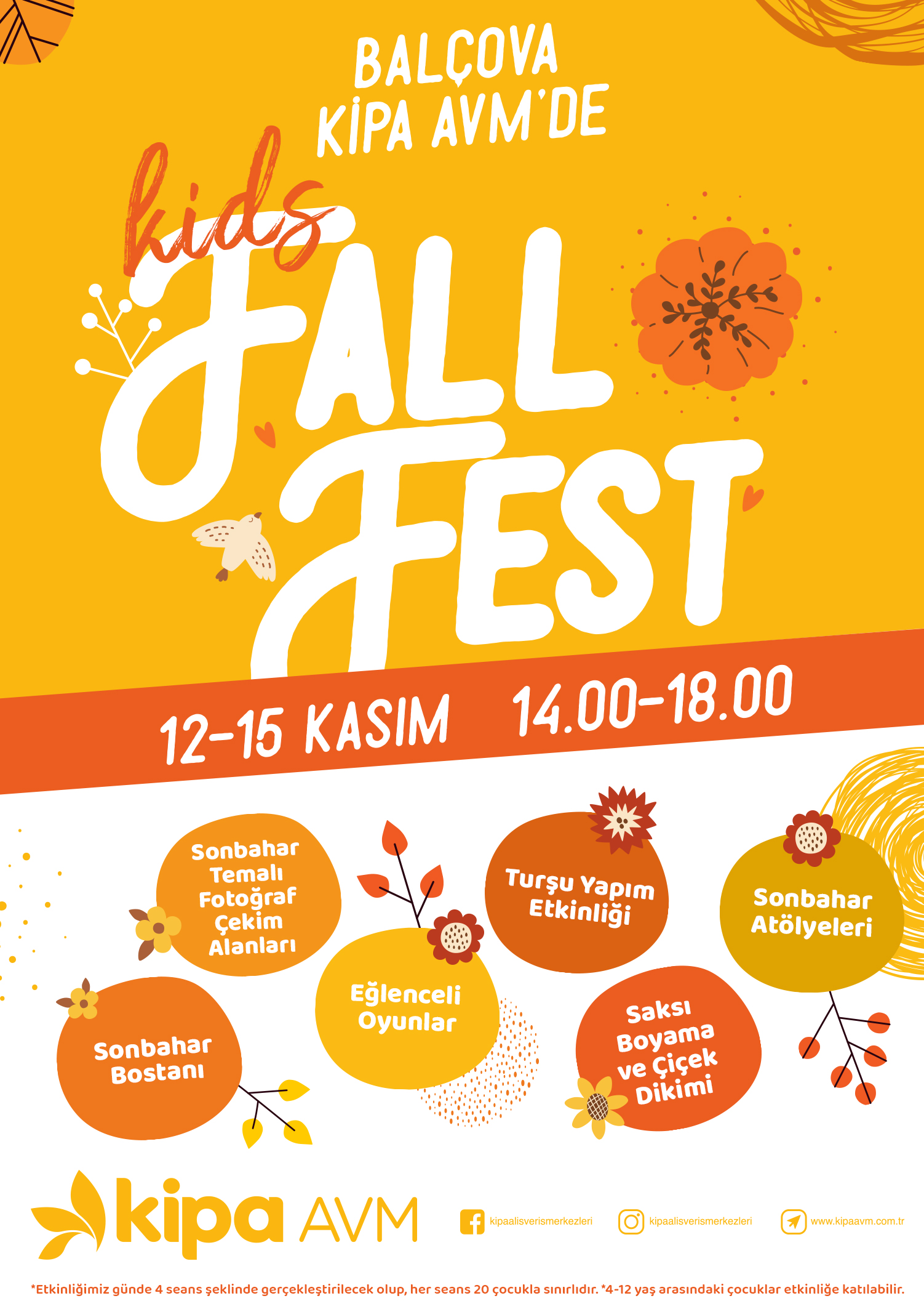 Bal&ccedil;ova Kipa AVM'de Kids Fall Fest Etkinliği!