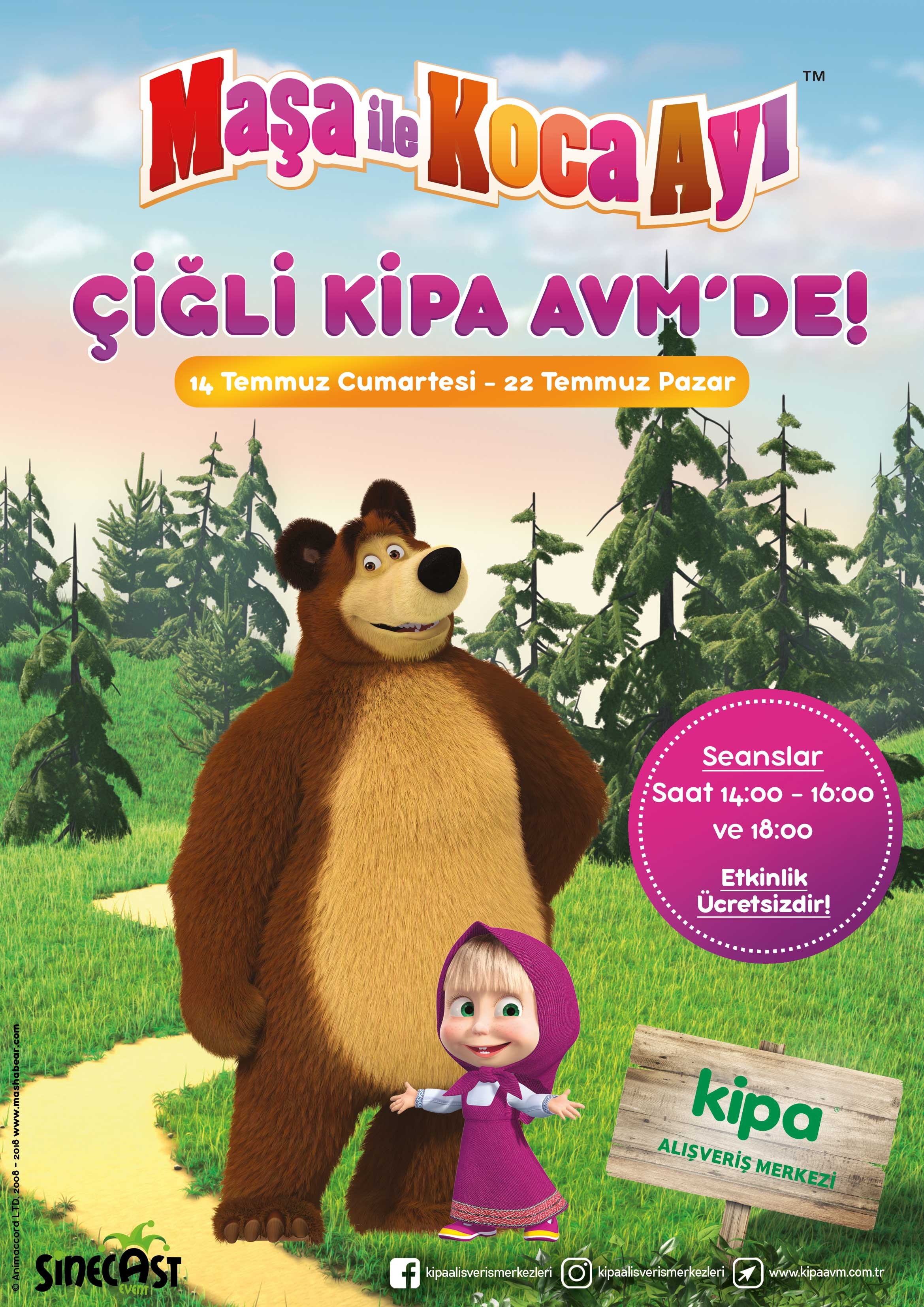 Maşa ile Koca Ayı &Ccedil;iğli Kipa Avm'de