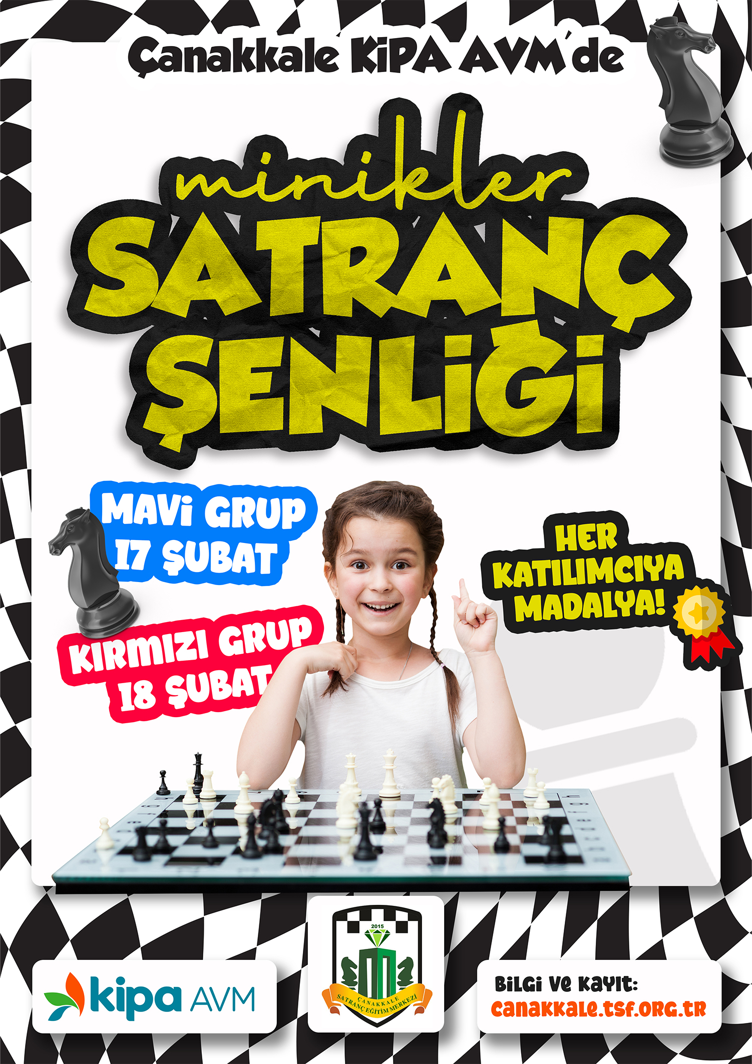 &Ccedil;anakkale Kipa AVM'de Minikler Satran&ccedil; Şenliği Etkinliği!