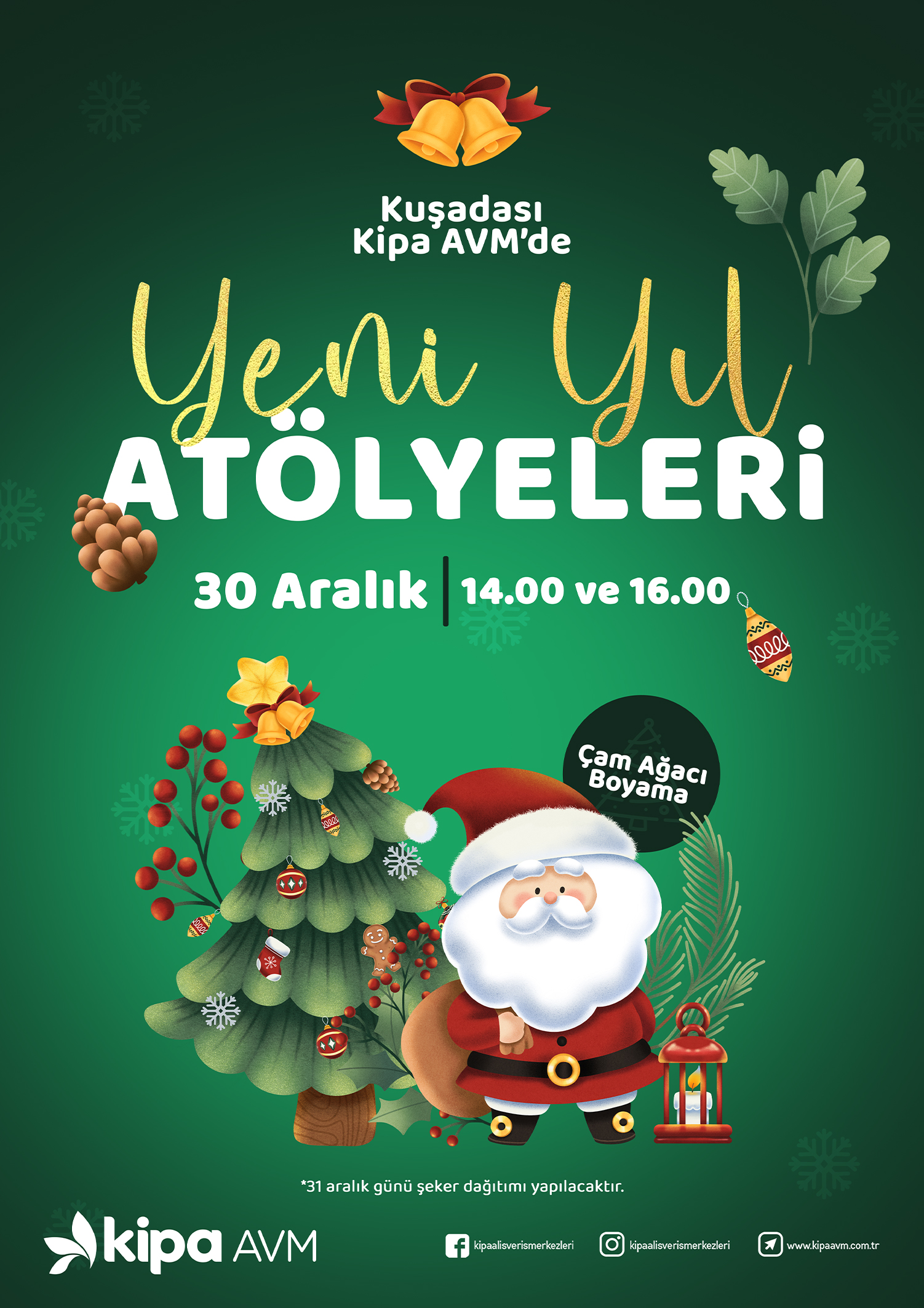 Kuşadası Kipa AVM'de Yeni Yıl At&ouml;lyeleri!