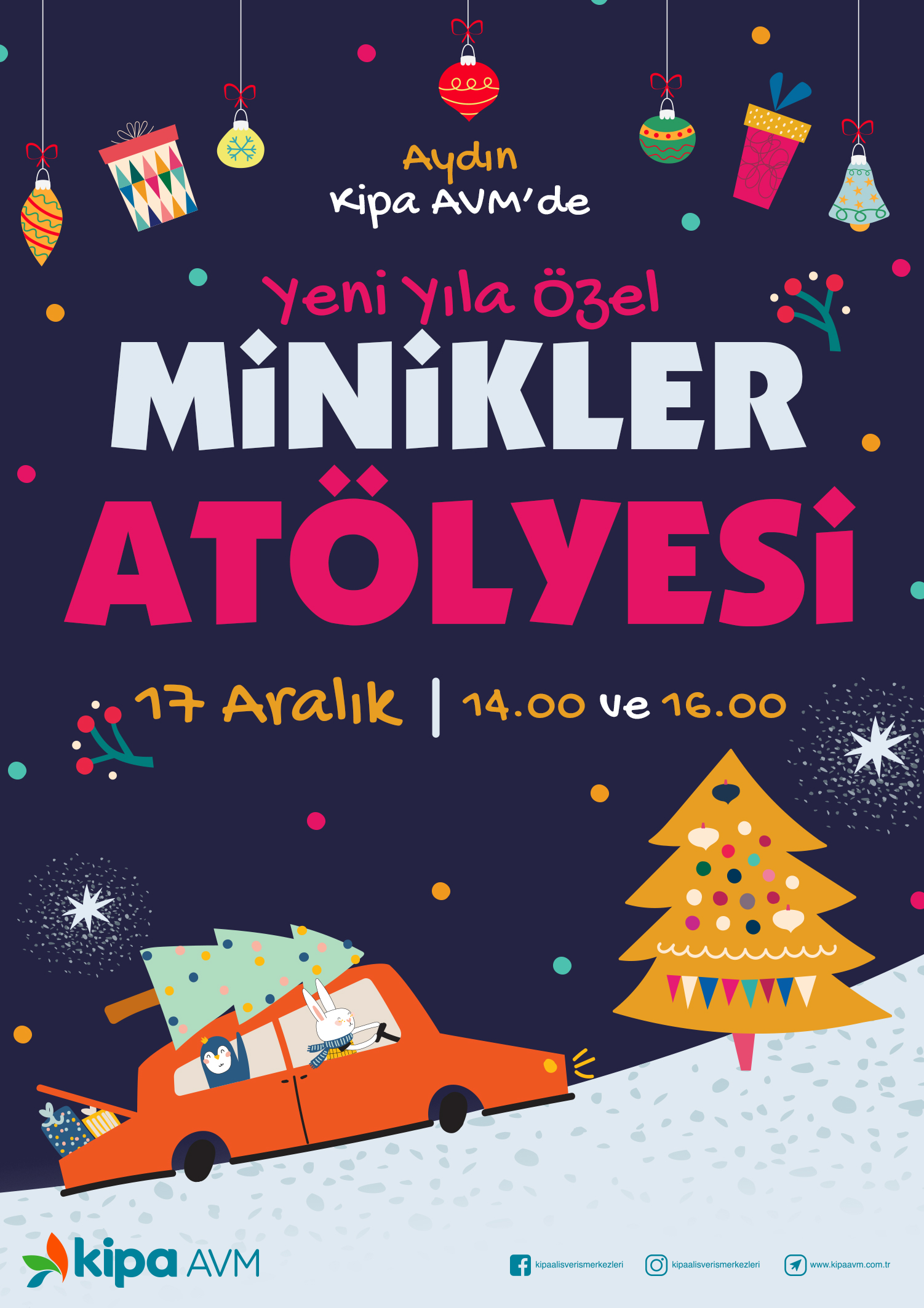 Aydın Kipa AVM'de Yeni Yıla &Ouml;zel Minikler At&ouml;lyesi!
