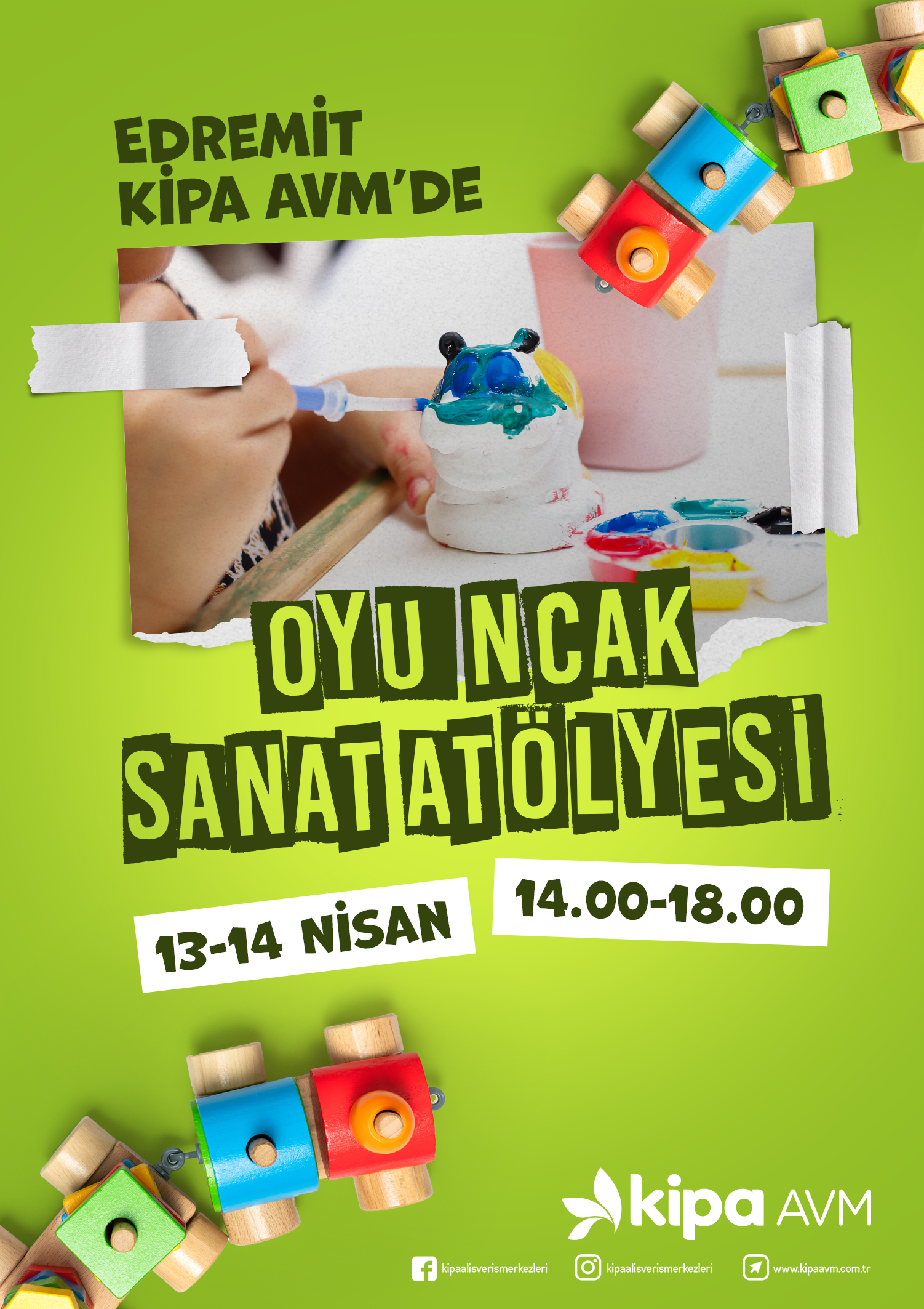 Edremit Kipa AVM'de Oyuncak Sanat At&ouml;lyesi!