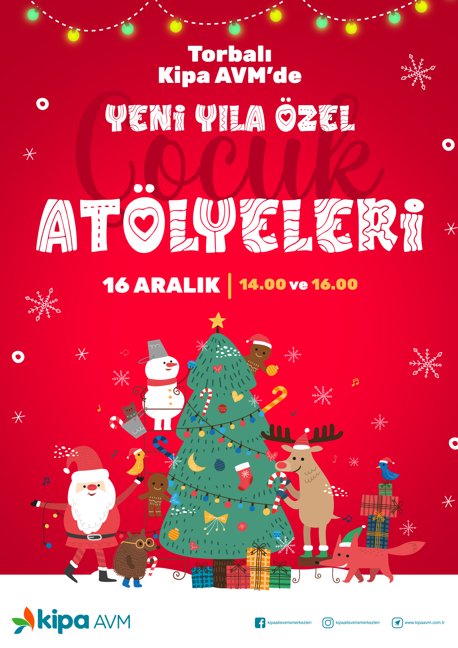 Torbalı Kipa AVM'de Yeni Yıla &Ouml;zel &Ccedil;ocuk At&ouml;lyeleri!