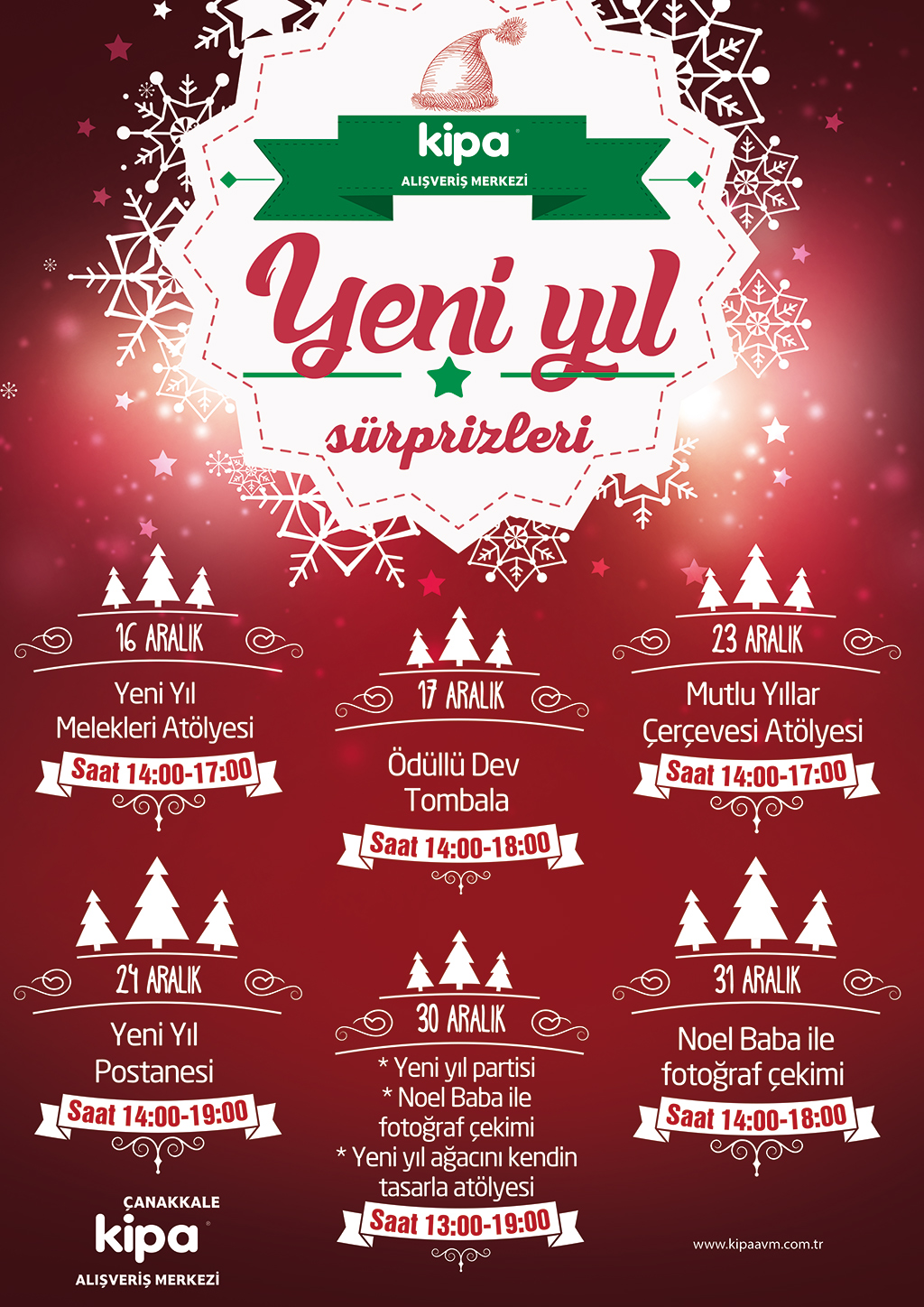 Yeni yıl S&uuml;rprizleri &Ccedil;anakkale Kipa AVM&rsquo;de!