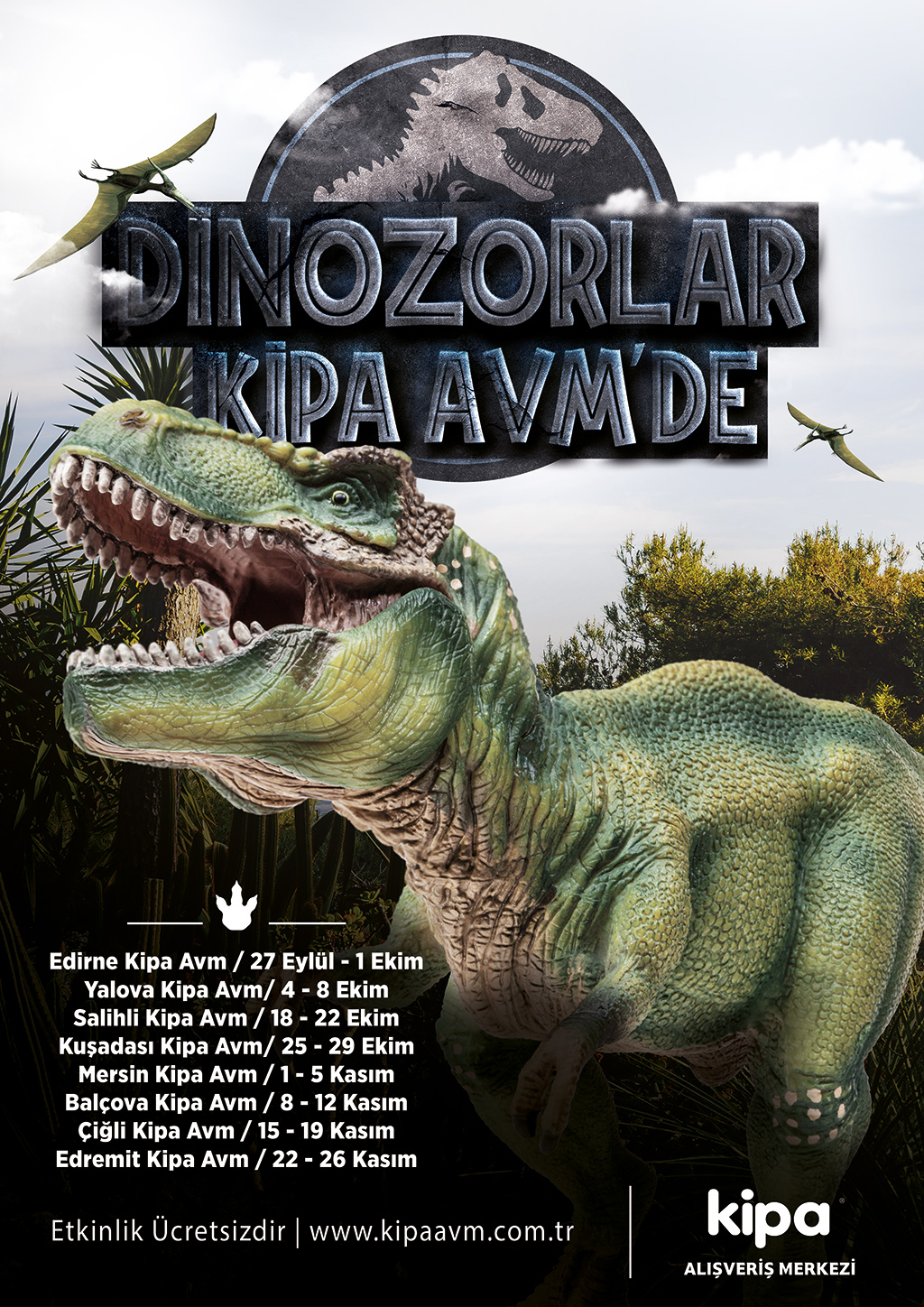 Dinozorlar Kipa AVM&rsquo;de!