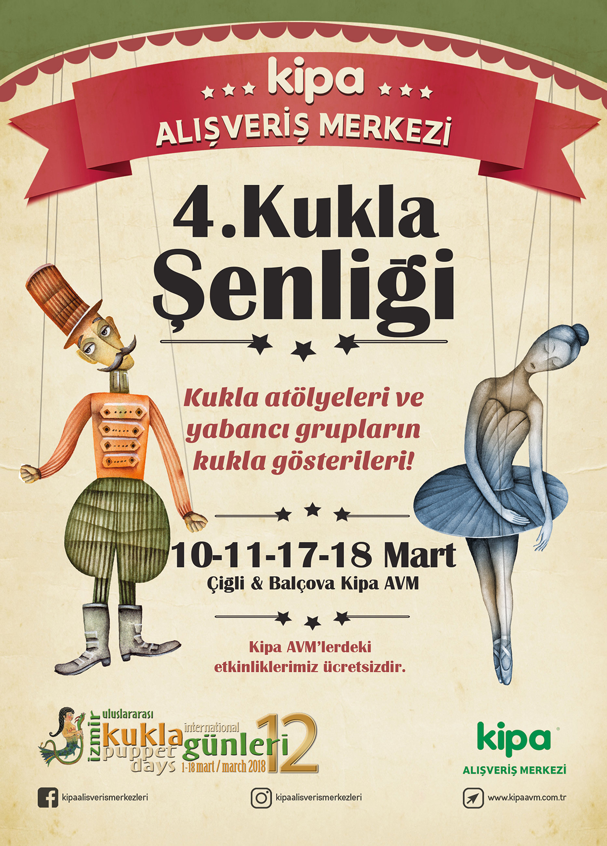 4. Kukla Şenliği Kipa AVM&rsquo;de!